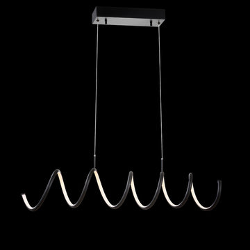 Ali 31" Dimmable Adjustable Integrated LED Metal Linear Pendant - JONATHAN Y